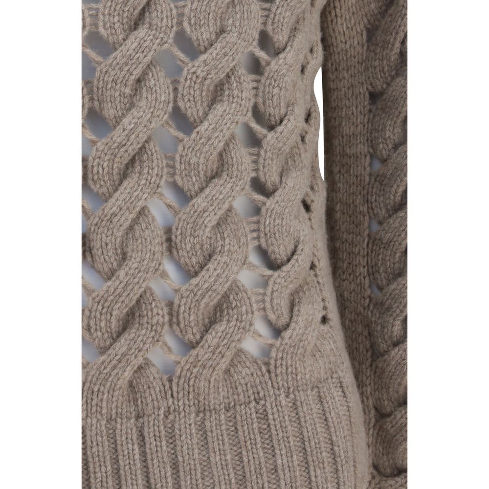 P.A.R.O.S.H. Beige Wool Oves Aries Turtleneck | Regal Royce