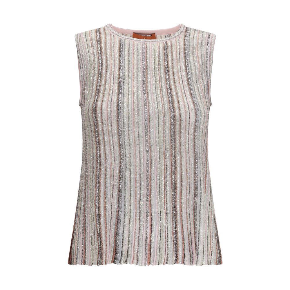 Missoni Multicolor Rayon Sleeveles T-Shirt | Regal Royce