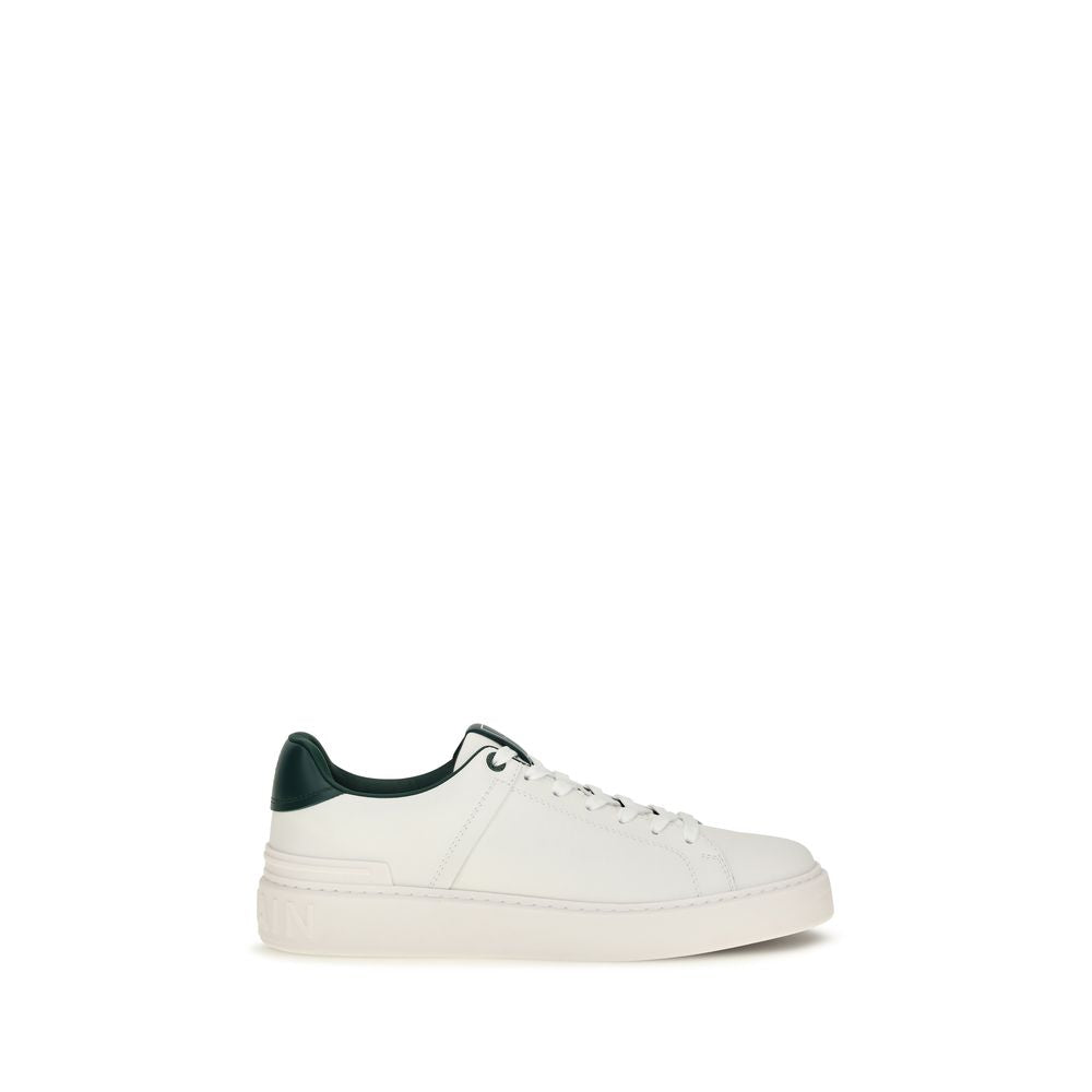 Balmain White Calf Leather Bos Taurus Sneakers | Regal Royce