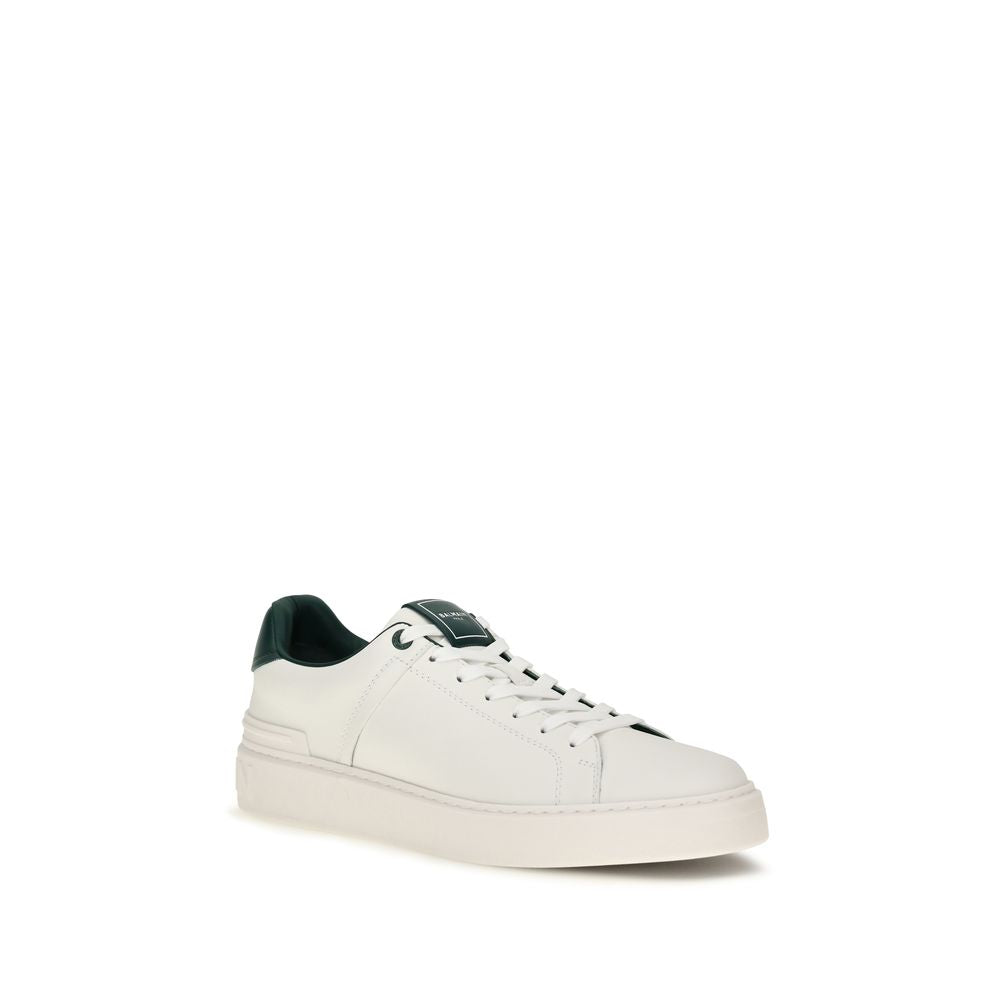 Balmain White Calf Leather Bos Taurus Sneakers | Regal Royce