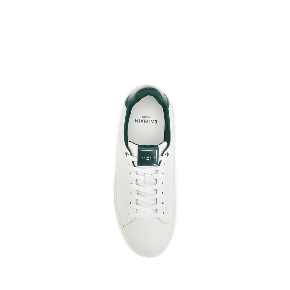 Balmain White Calf Leather Bos Taurus Sneakers | Regal Royce