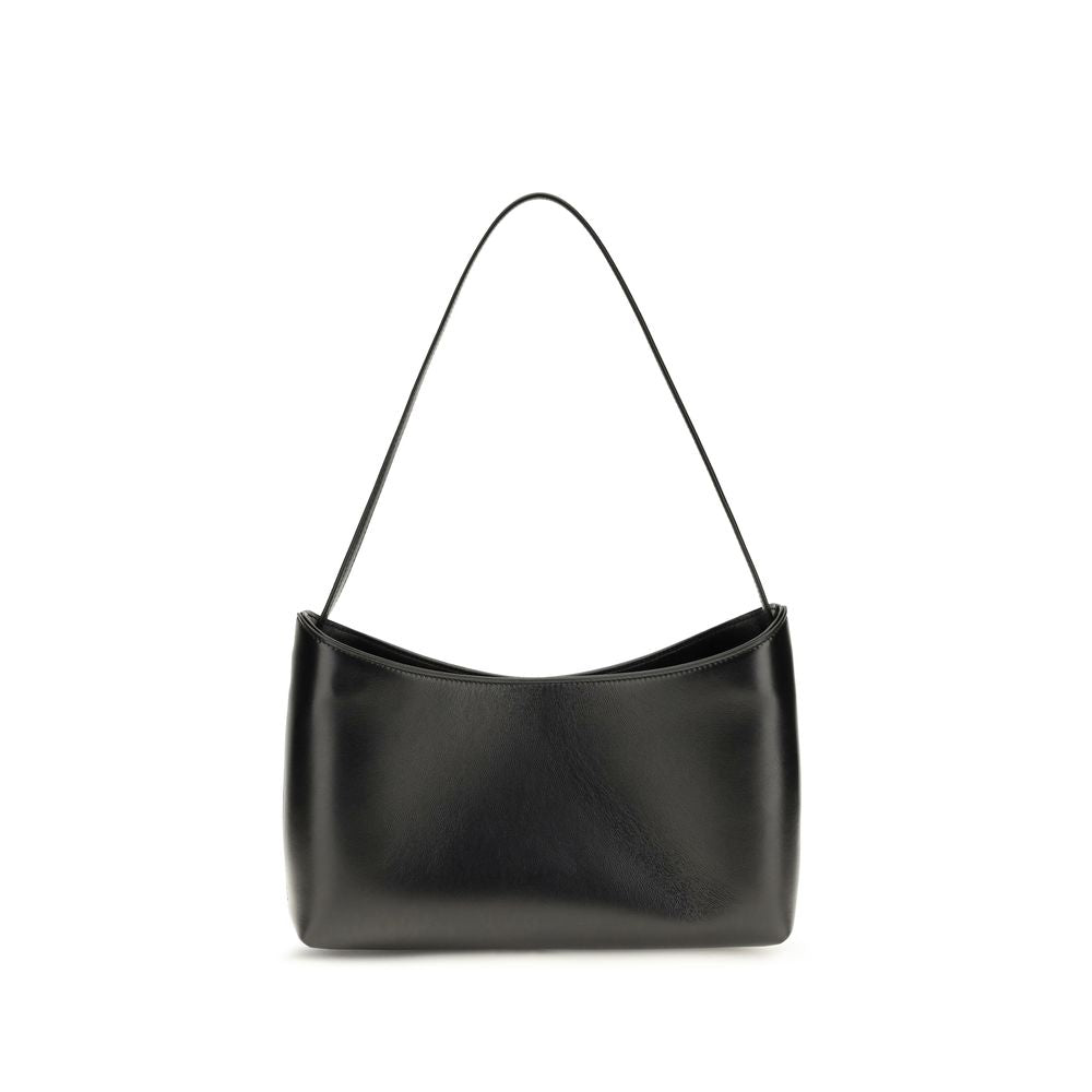 The Row Black Calf Leather Bos Taurus Shoulder Bag | Regal Royce