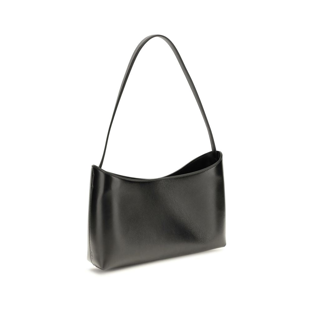 The Row Black Calf Leather Bos Taurus Shoulder Bag | Regal Royce