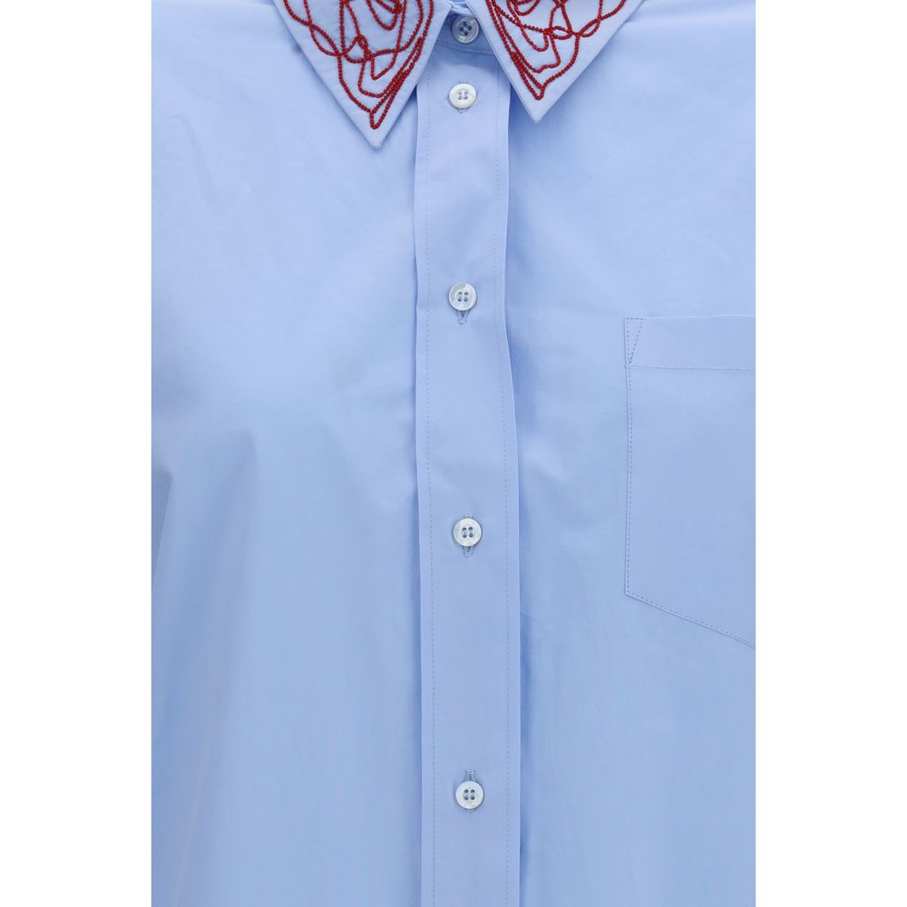 Fabiana Filippi Blue Cotton Dress Shirt | Regal Royce