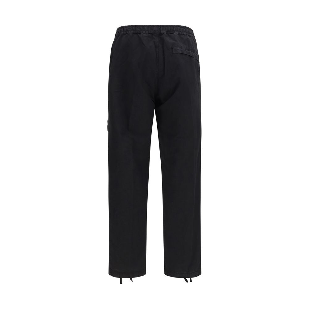 Stone Island Black Cotton Cargo Pants | Regal Royce