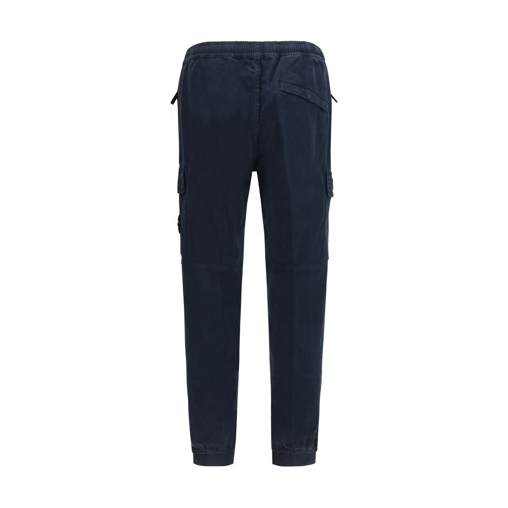 Stone Island Blue Cotton Cargo Pants | Regal Royce
