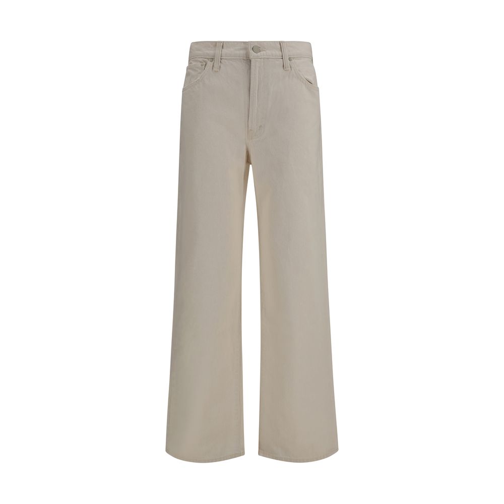 Mother Denim White Cotton Relaxed Fit Jeans | Regal Royce