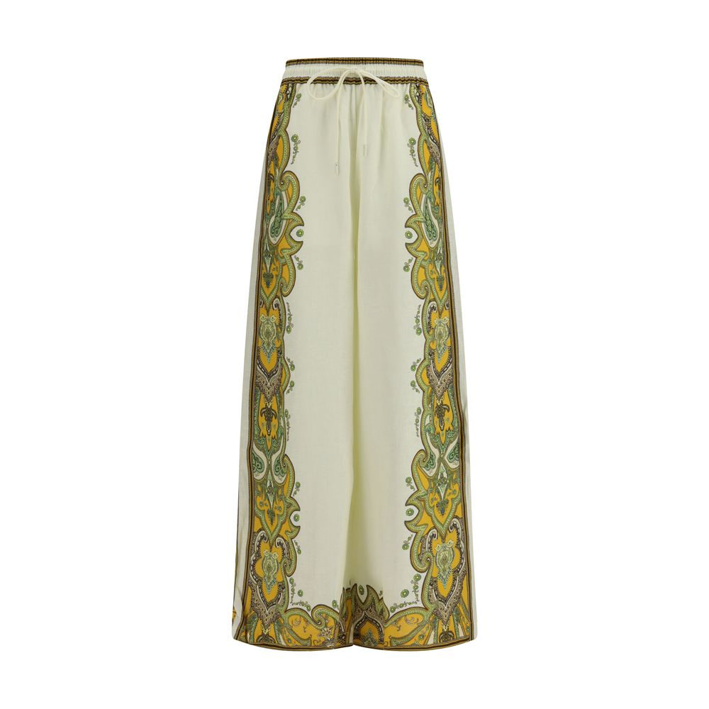 Alemais Beige Linen Casual Pants | Regal Royce