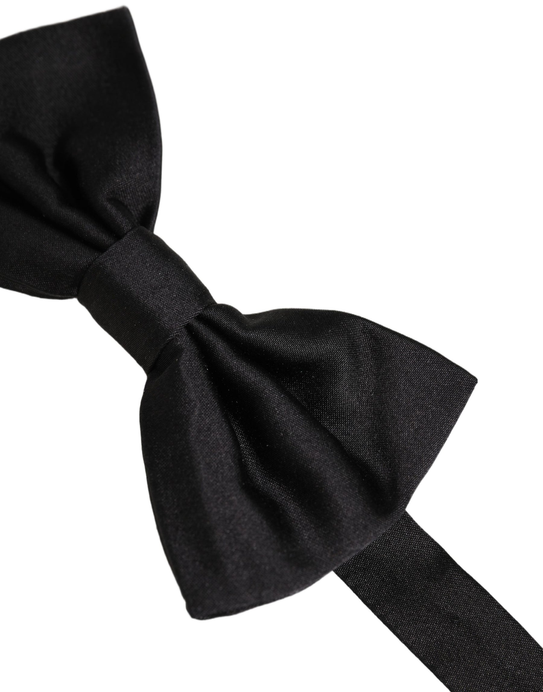 Dolce & Gabbana Men Black 100% Silk Adjustable Neck Papillon Bow Tie | Regal Royce