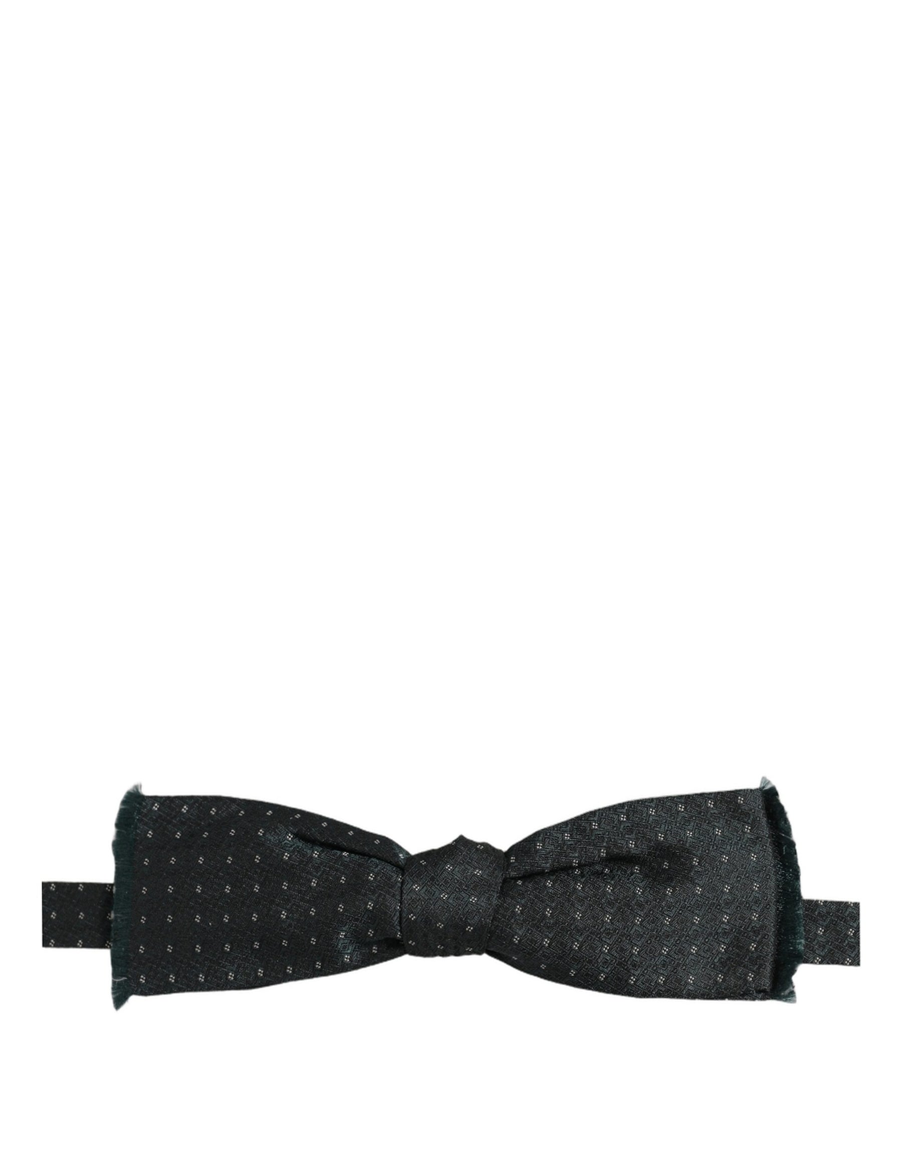 Dolce & Gabbana Men Green Patterned Adjustable Neck Papillon Bow Tie | Regal Royce
