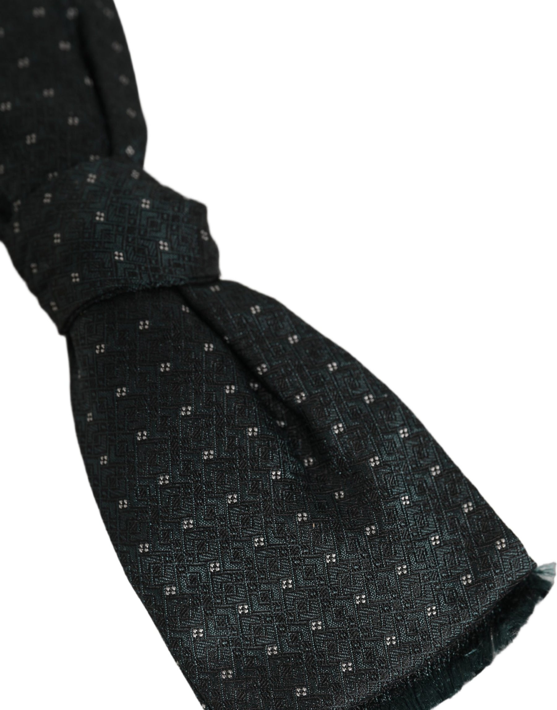 Dolce & Gabbana Men Green Patterned Adjustable Neck Papillon Bow Tie | Regal Royce