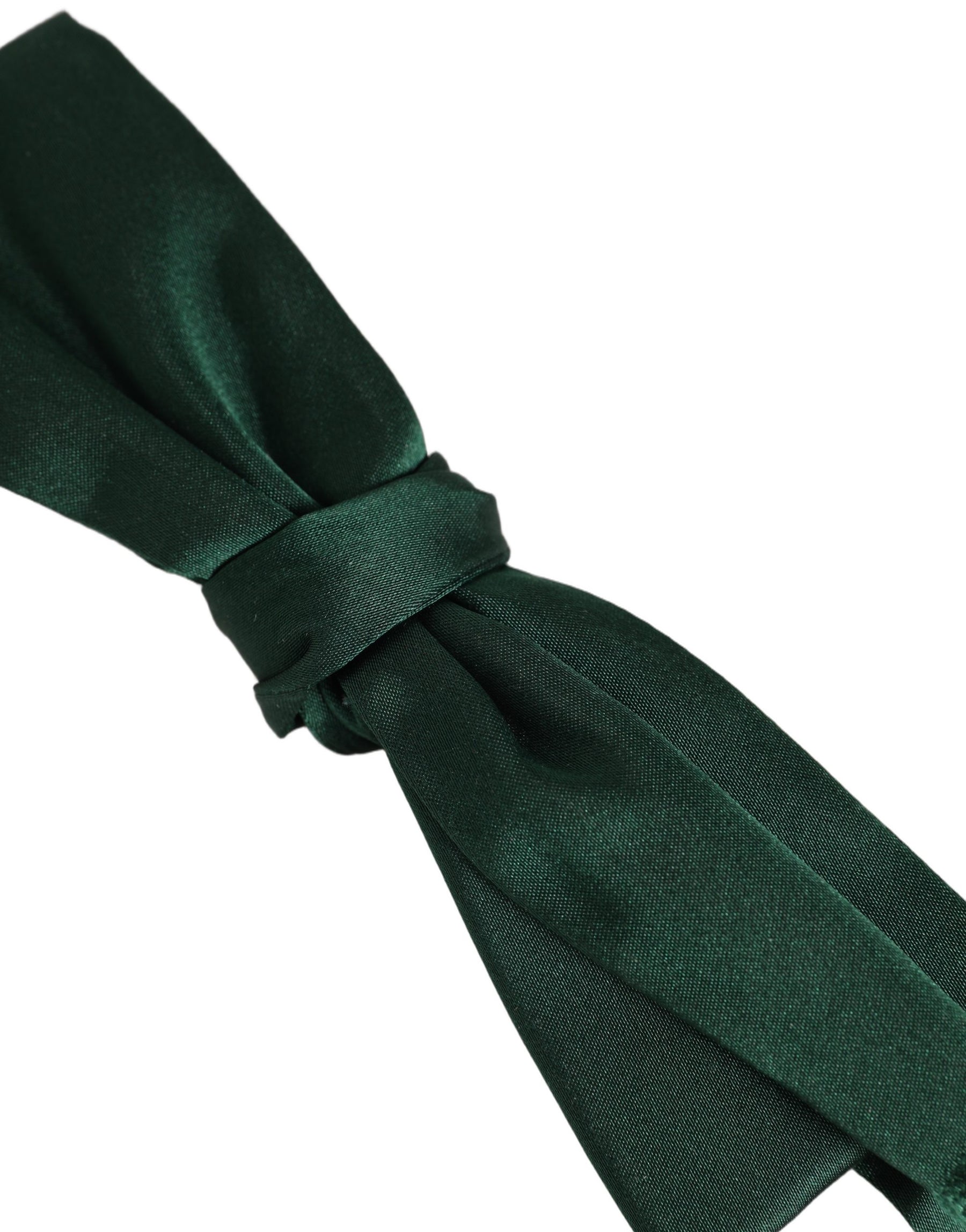 Dolce & Gabbana Men Dark Green Silk Adjustable Neck Papillon Bow Tie | Regal Royce