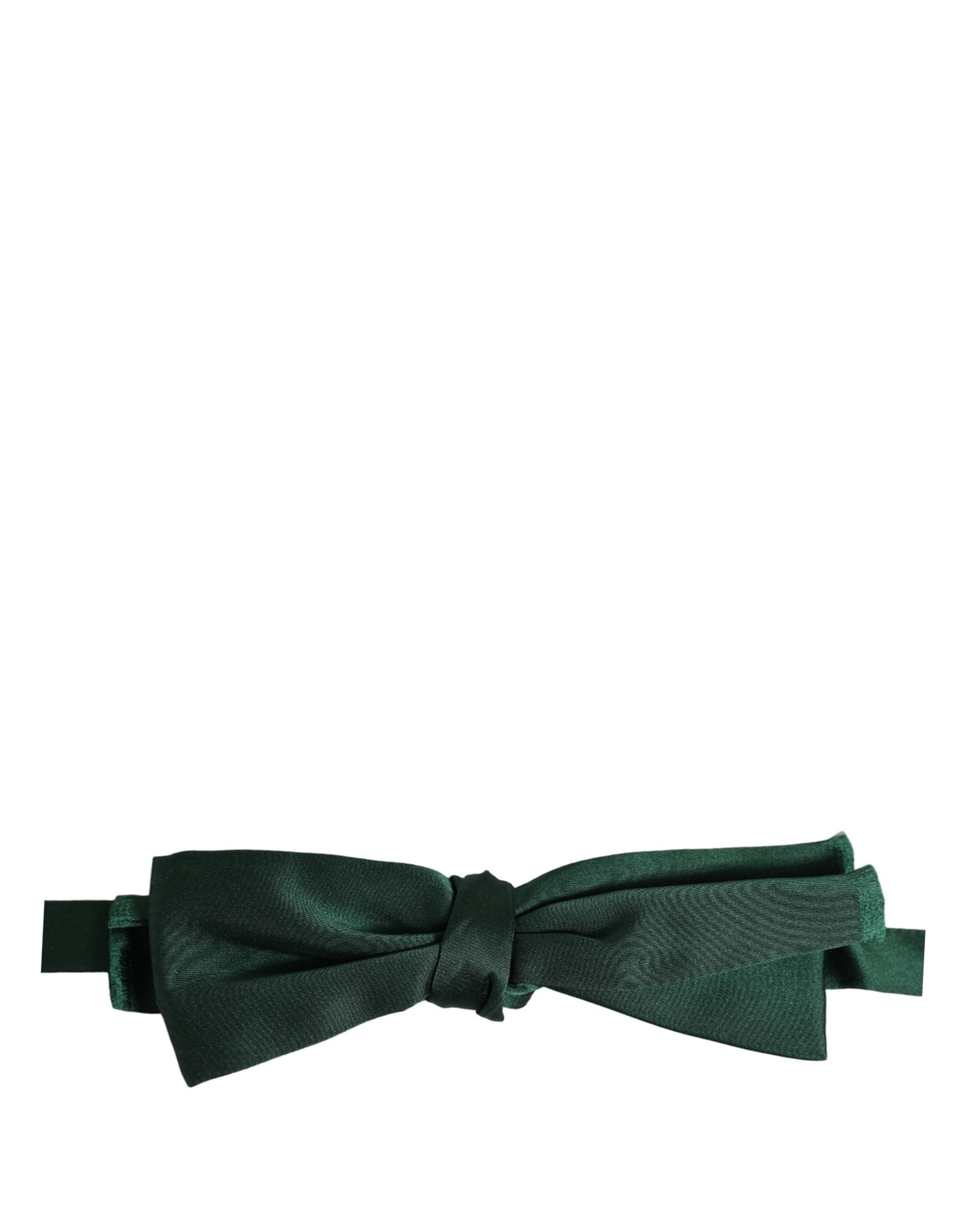 Dolce & Gabbana Men Dark Green Silk Adjustable Neck Papillon Bow Tie | Regal Royce