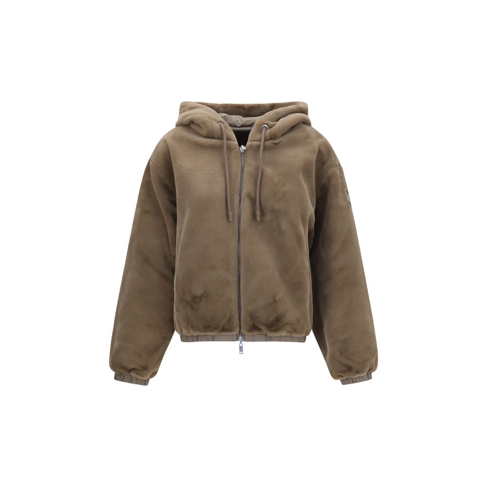 Moose Knuckles Brown Faux Fur Sweatshirt | Regal Royce
