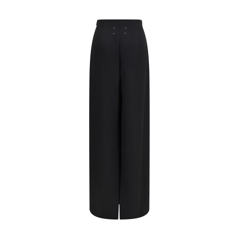 Maison Margiela Black Wool Oves Aries Long Skirt | Regal Royce