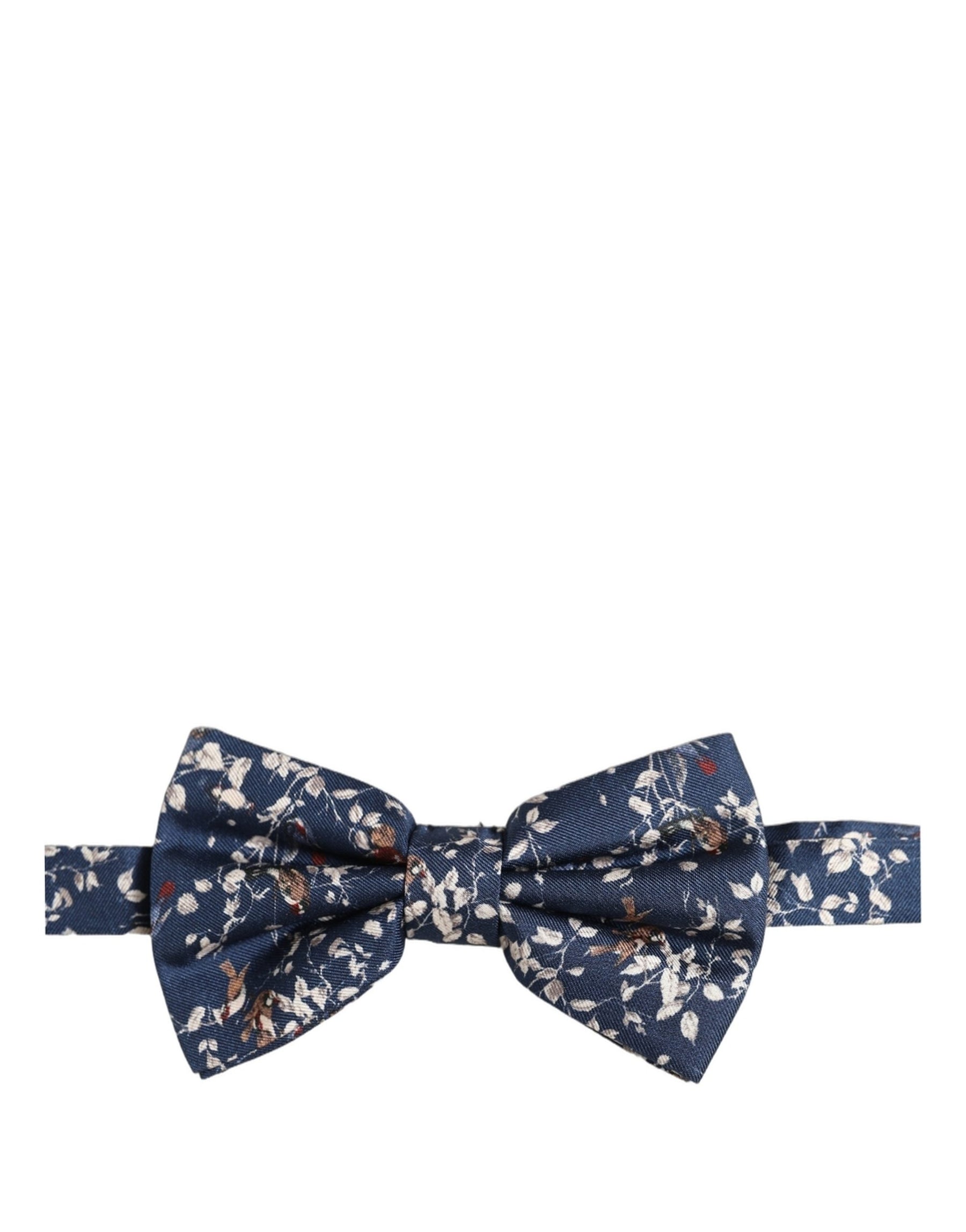Dolce & Gabbana Men Navy Blue Floral Adjustable Neck Papillon Bow Tie | Regal Royce