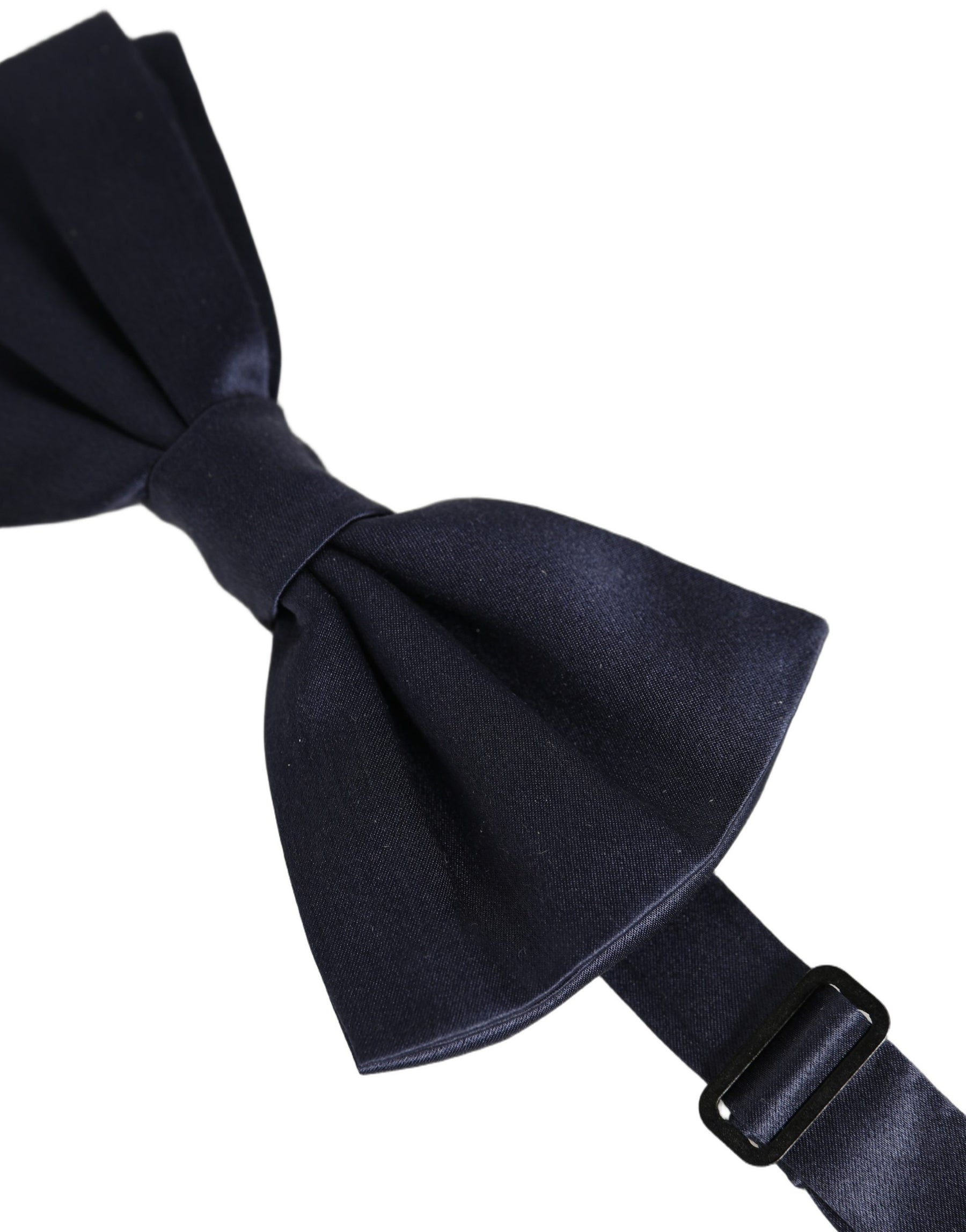 Dolce & Gabbana Dark Blue 100% Silk Adjustable Neck Papillon Bow Tie | Regal Royce