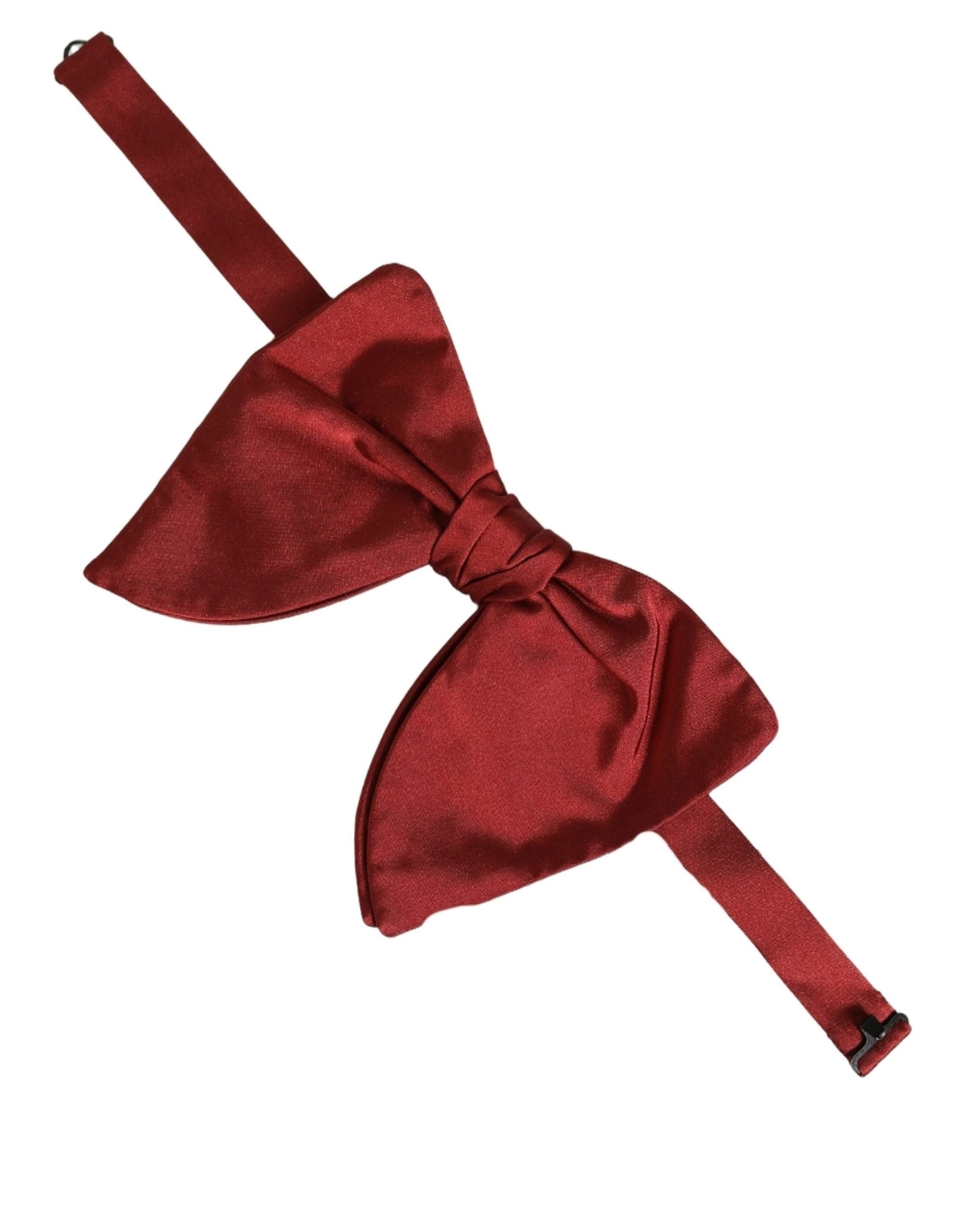 Dolce & Gabbana Men Red 100% Silk Adjustable Neck Papillon Bow Tie | Regal Royce
