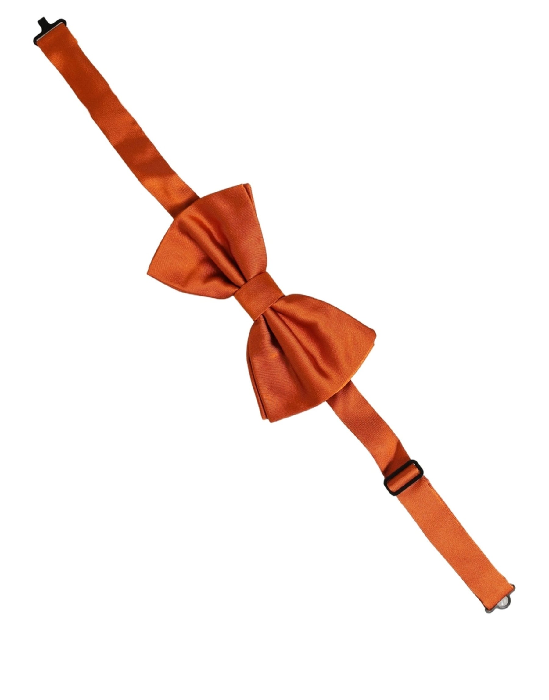 Dolce & Gabbana Men Orange 100% Silk Adjustable Neck Papillon Bow Tie | Regal Royce