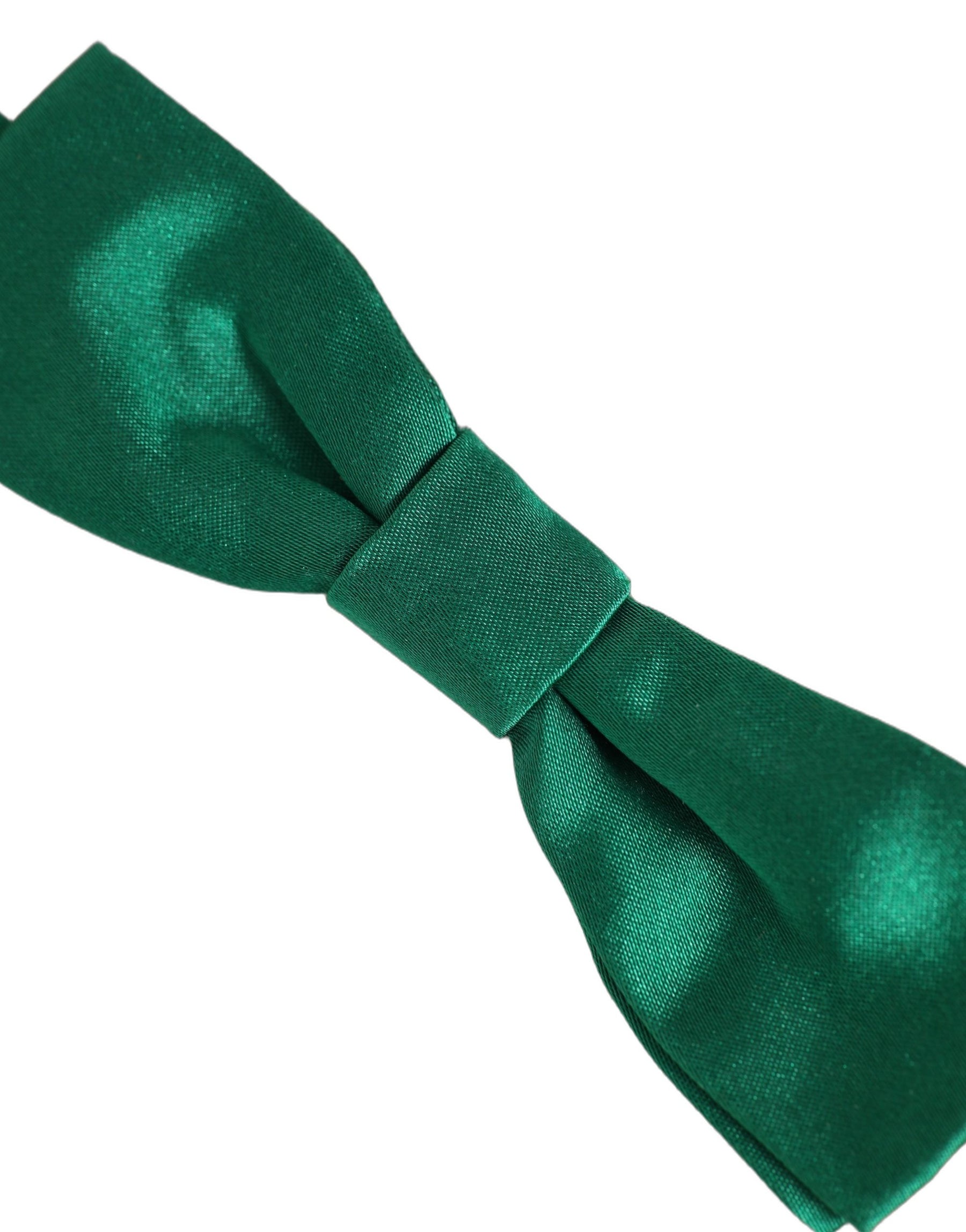 Dolce & Gabbana Men Green 100% Silk Adjustable Neck Papillon Bow Tie | Regal Royce
