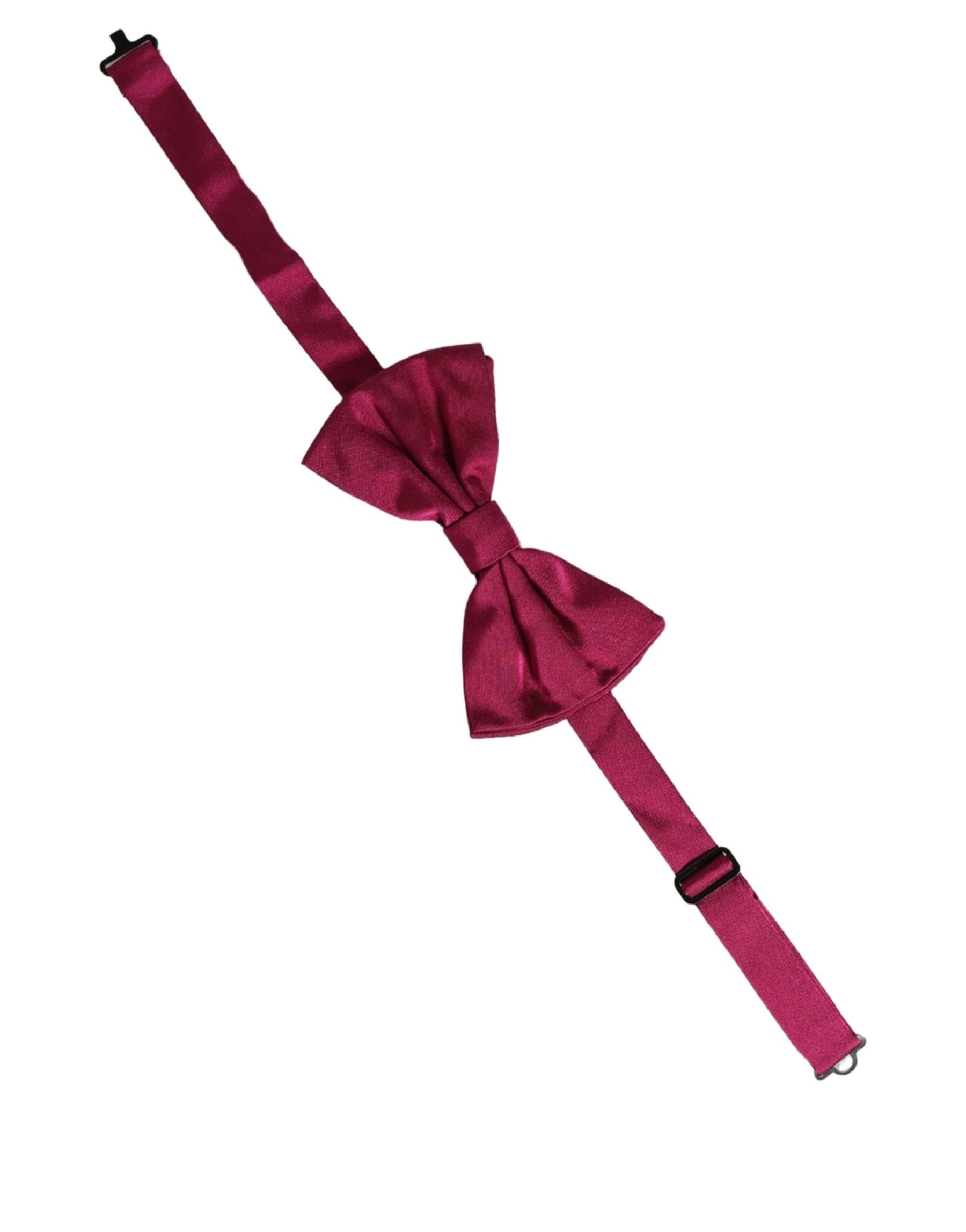 Dolce & Gabbana Men Burgundy Silk Adjustable Neck Papillon Bow Tie | Regal Royce