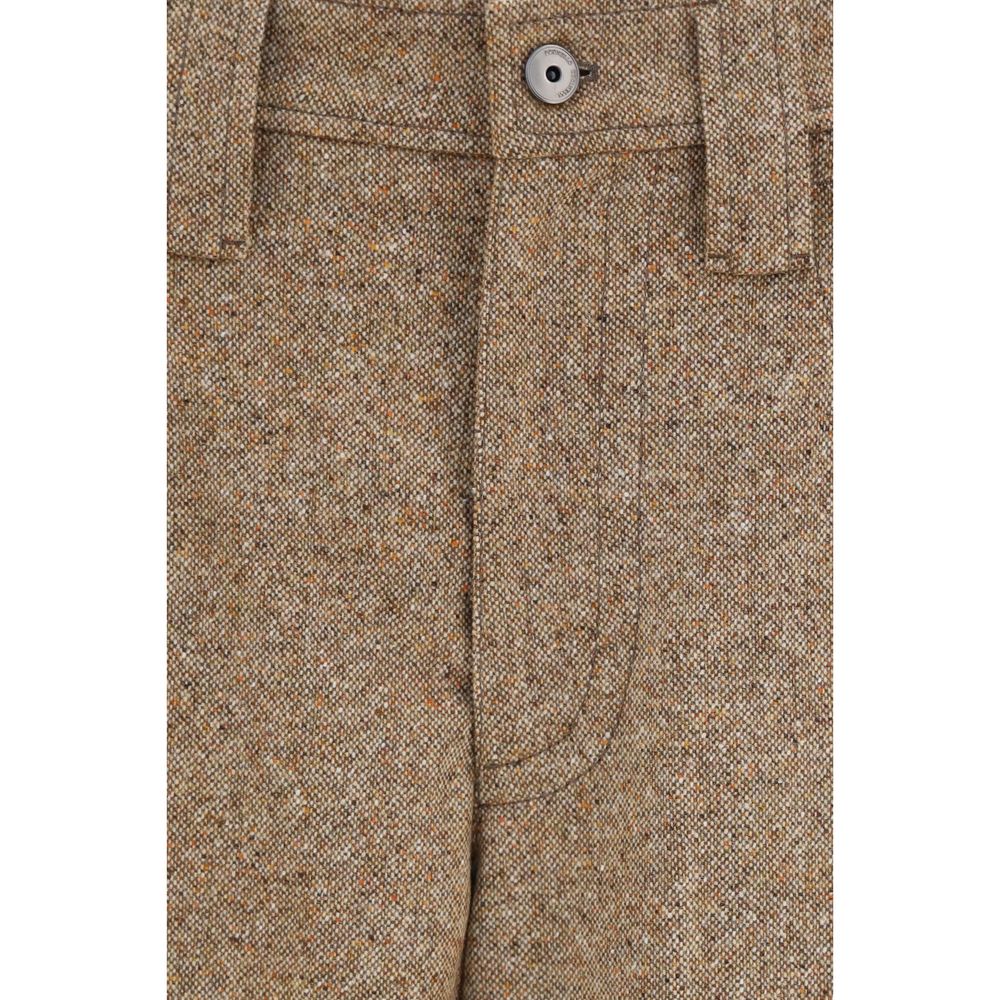 Brunello Cucinelli Beige Wool Oves Aries Casual Pants | Regal Royce