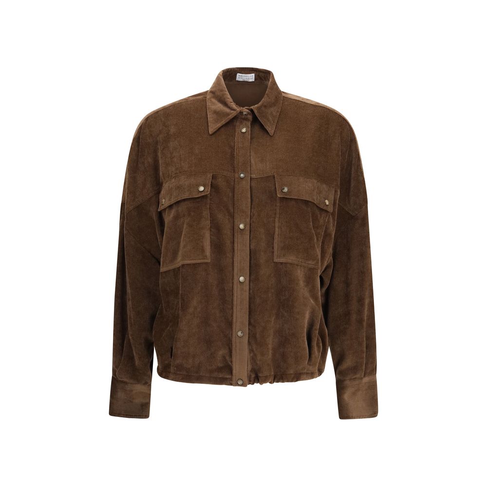 Brunello Cucinelli Brown Viscose Shirt | Regal Royce