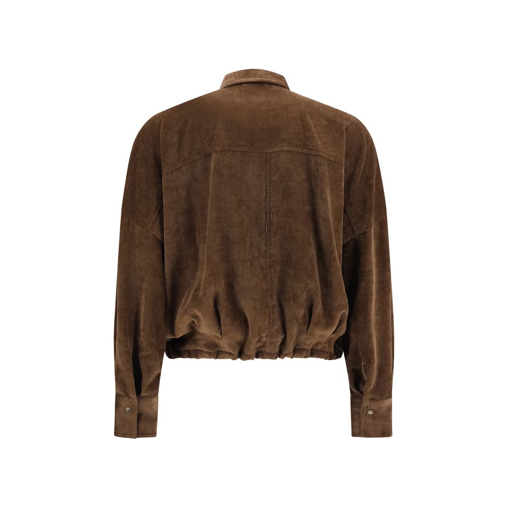 Brunello Cucinelli Brown Viscose Shirt | Regal Royce