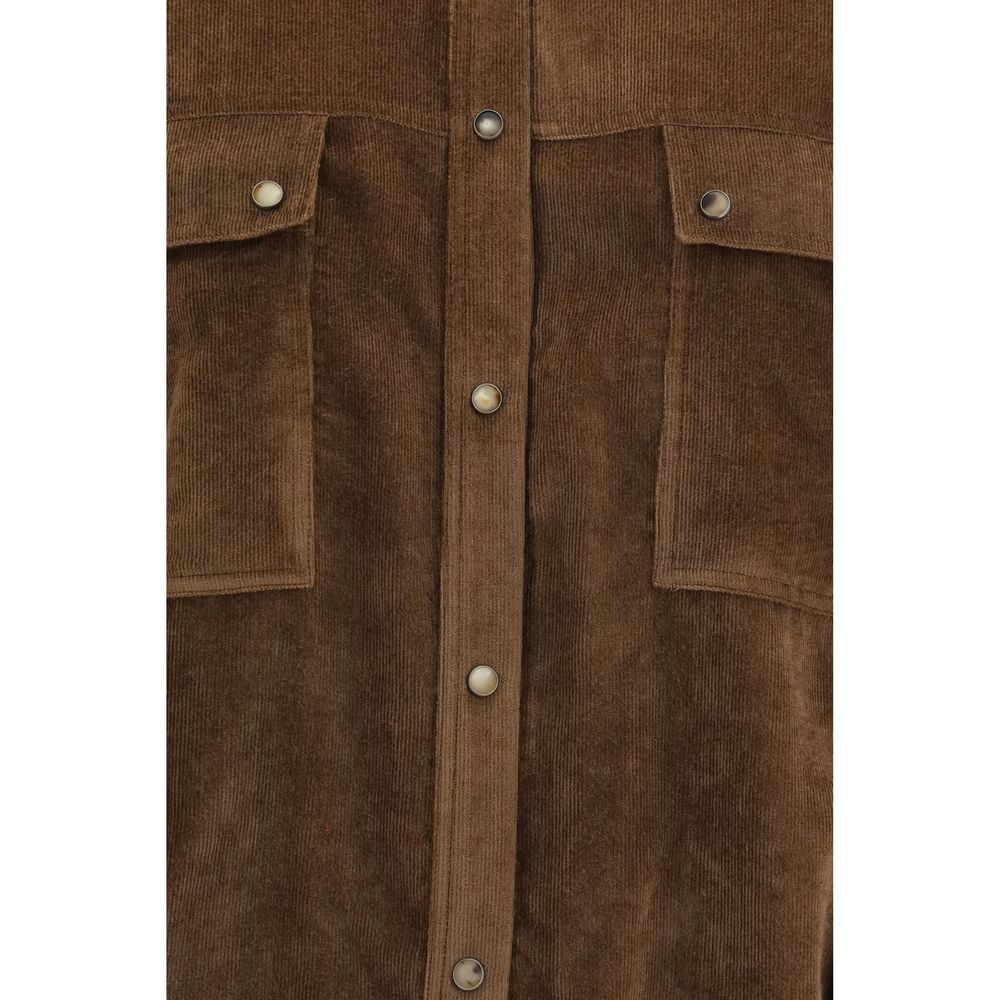 Brunello Cucinelli Brown Viscose Shirt | Regal Royce