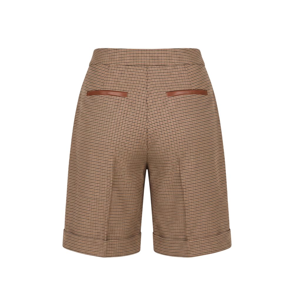 Trussardi Jeans Brown Viscose Women Shorts | Regal Royce