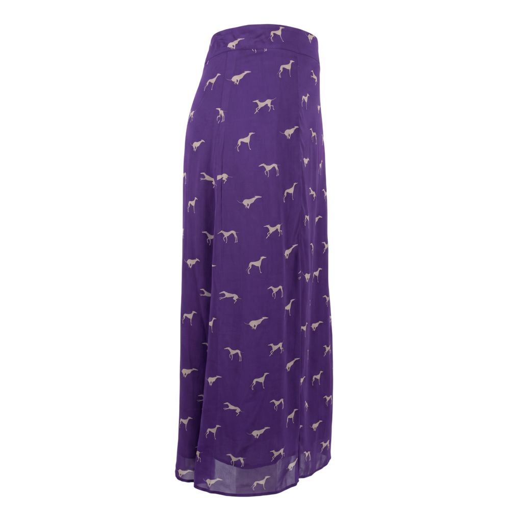 Trussardi Jeans Purple Viscose Women Skirt | Regal Royce