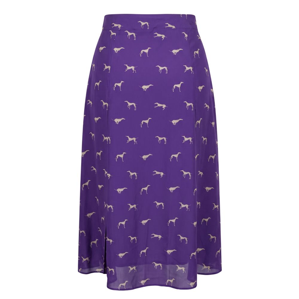 Trussardi Jeans Purple Viscose Women Skirt | Regal Royce