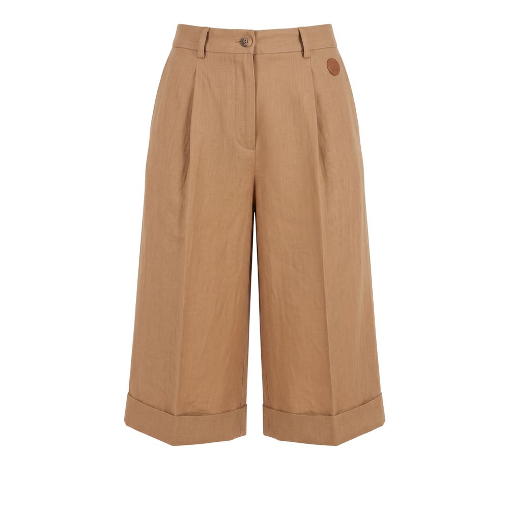 Trussardi Jeans Beige Viscose Women Shorts | Regal Royce