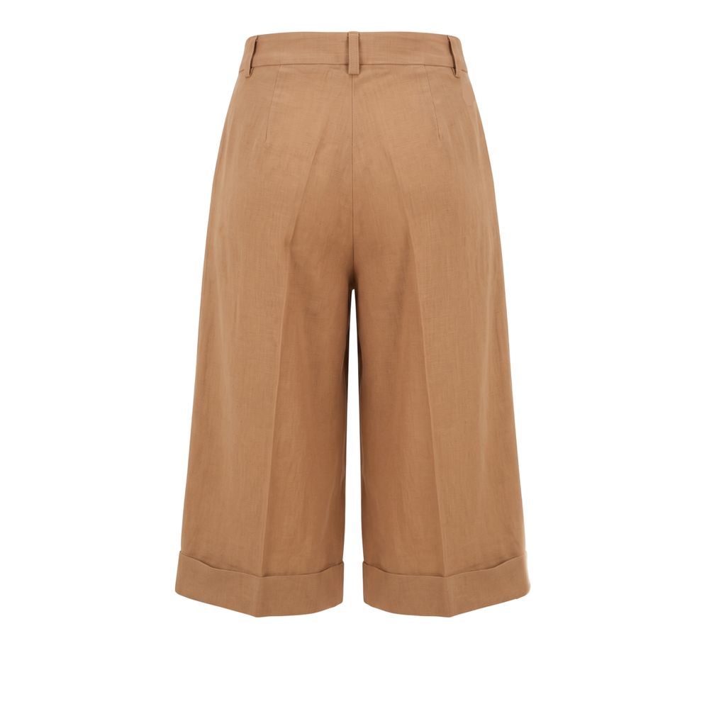 Trussardi Jeans Beige Viscose Women Shorts | Regal Royce