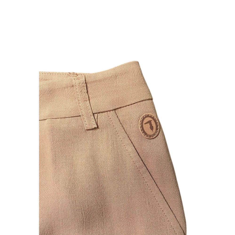 Trussardi Jeans Beige Viscose Women Shorts | Regal Royce