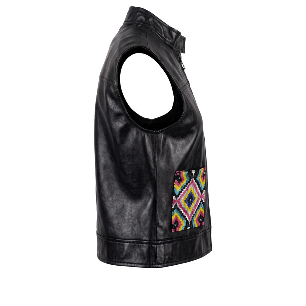 Trussardi Jeans Black Polyester Women Jacket | Regal Royce