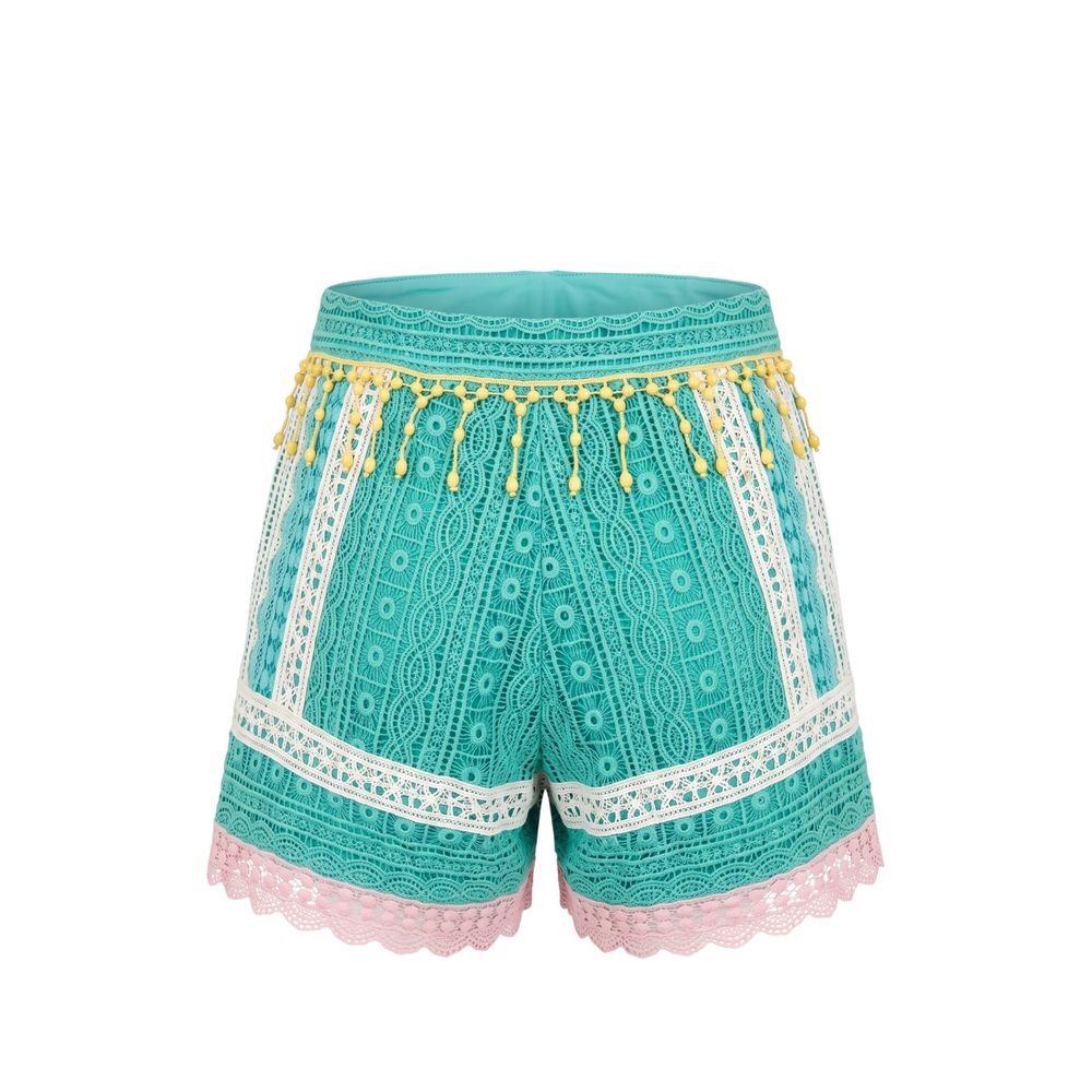 Trussardi Jeans Green Cotton Women Shorts | Regal Royce