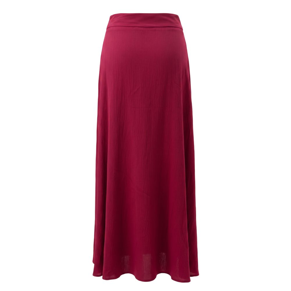 Trussardi Jeans Red Viscose Women Skirt | Regal Royce
