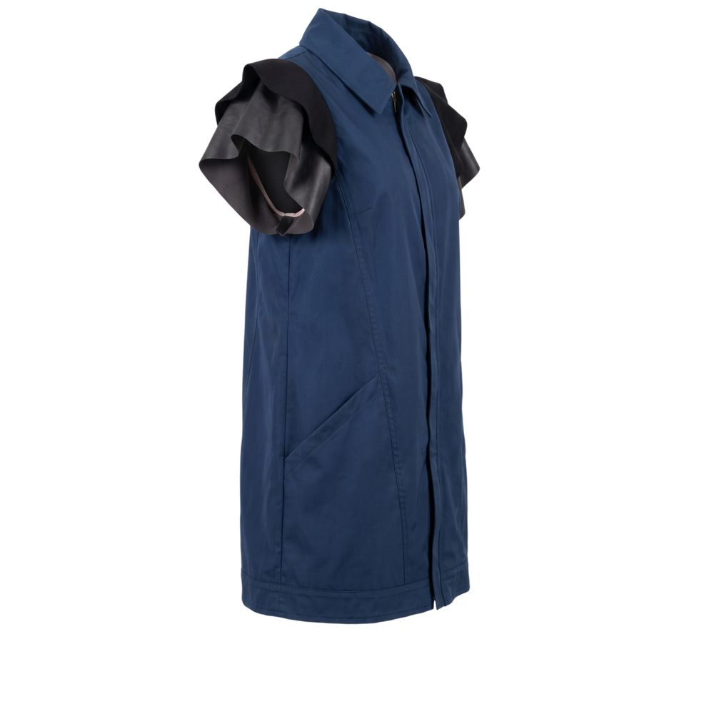 Trussardi Jeans Blue Polyester Women Jacket | Regal Royce