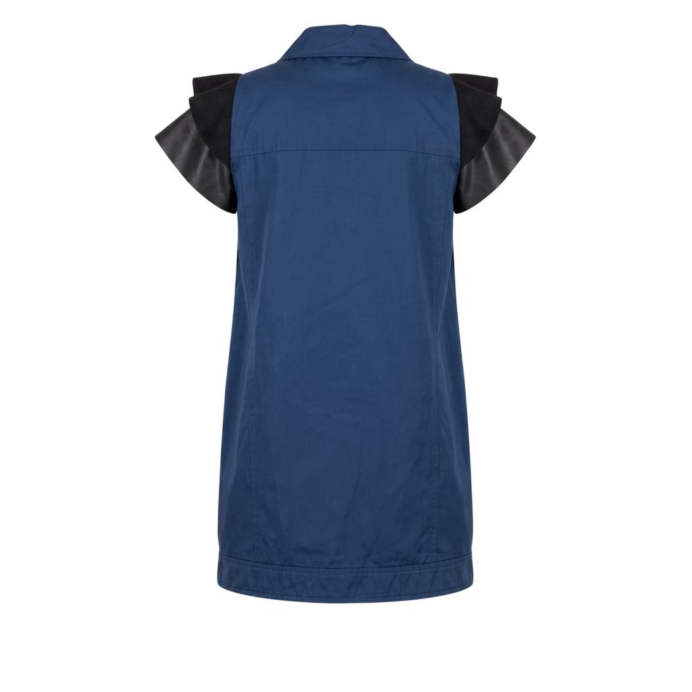 Trussardi Jeans Blue Polyester Women Jacket | Regal Royce