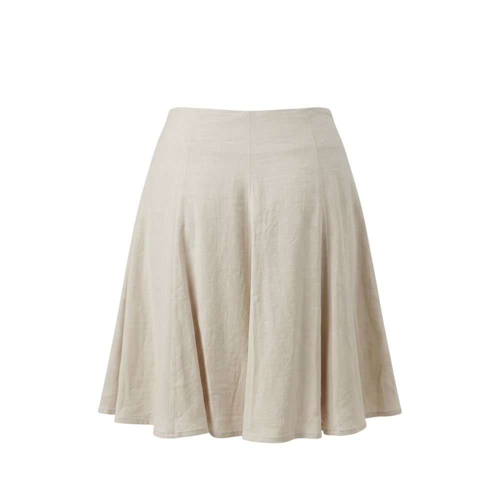 Trussardi Jeans Beige Viscose Women Skirt | Regal Royce