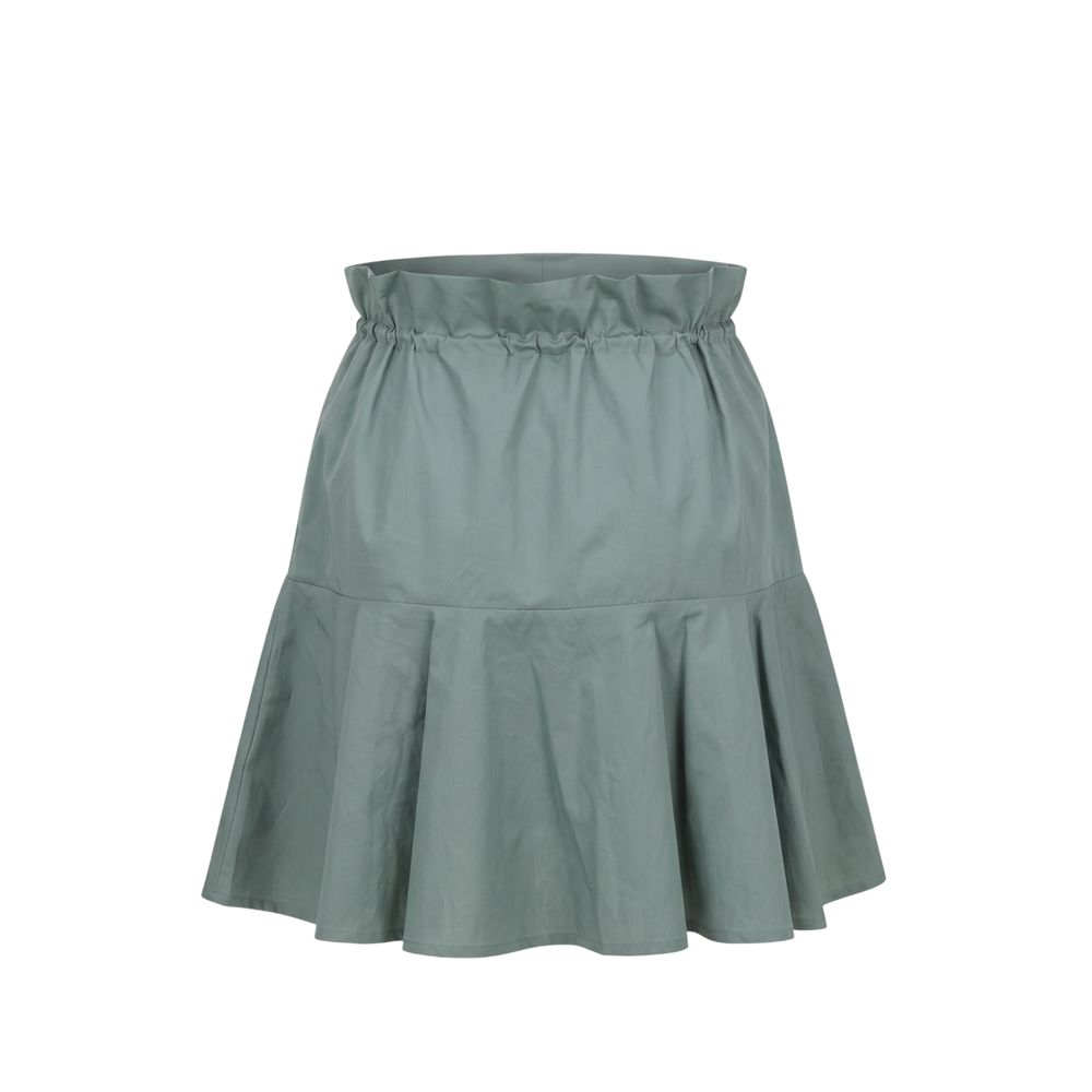 Trussardi Jeans Green Cotton Women Skirt | Regal Royce