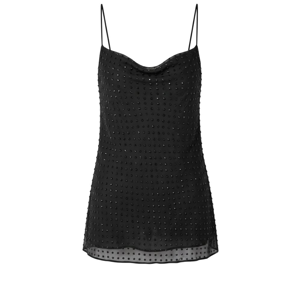 Trussardi Jeans Black Polyester Women Tank | Regal Royce