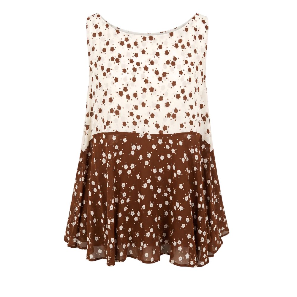 Trussardi Jeans Brown Viscose Women Tank | Regal Royce