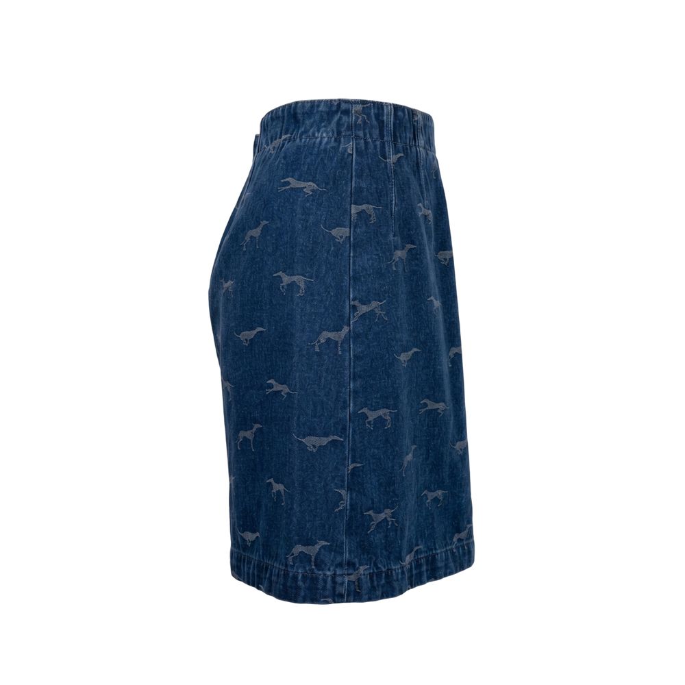Trussardi Jeans Blue Cotton Women Skirt | Regal Royce