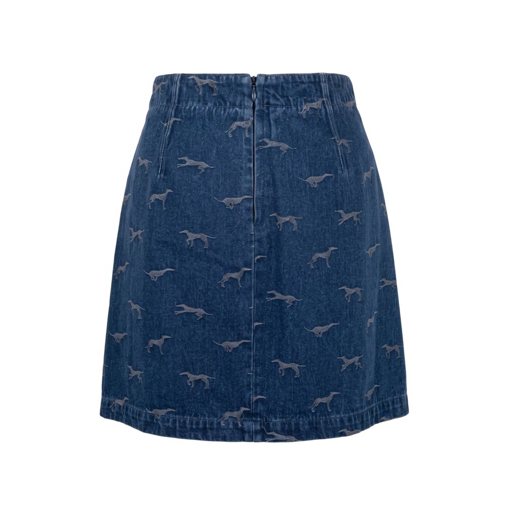Trussardi Jeans Blue Cotton Women Skirt | Regal Royce