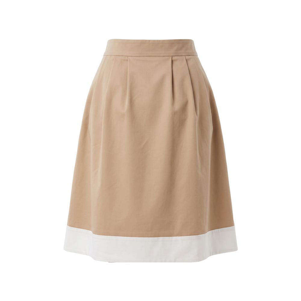 Trussardi Jeans Beige Cotton Women Skirt | Regal Royce