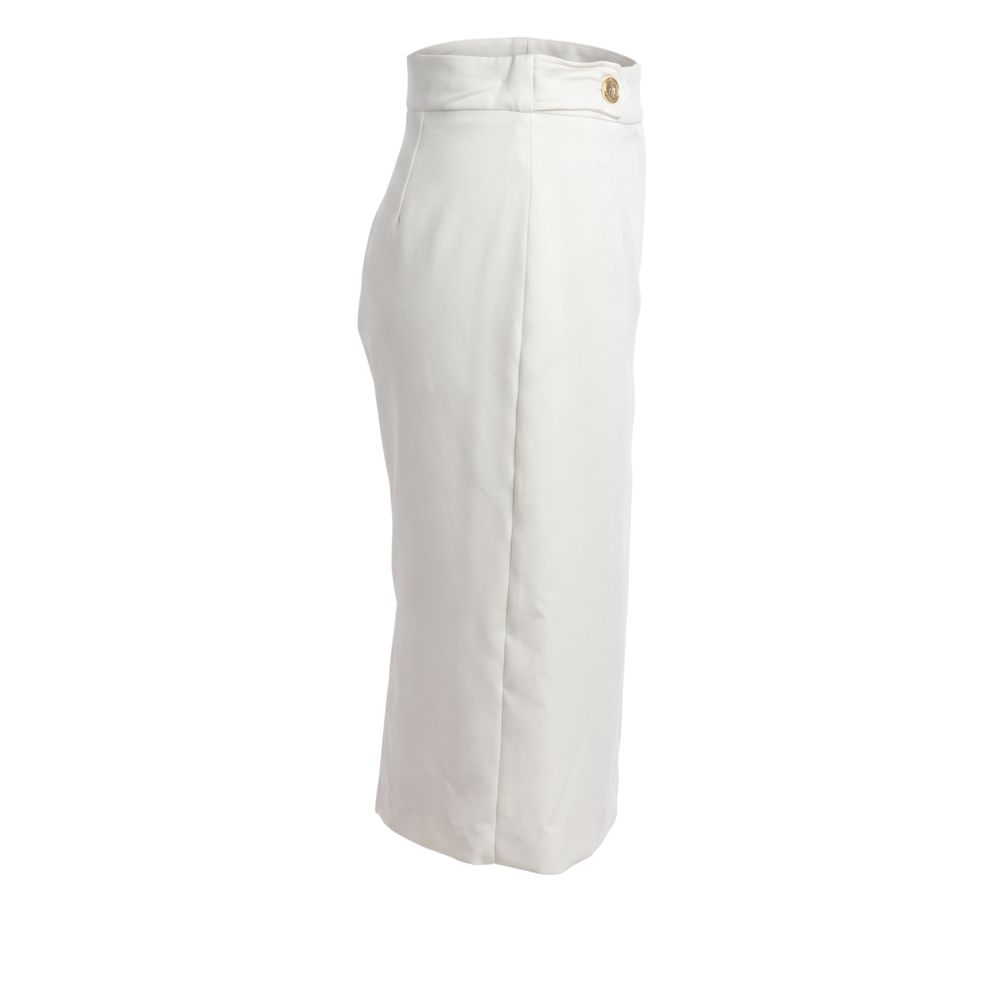 Trussardi Jeans White Polyester Women Skirt | Regal Royce