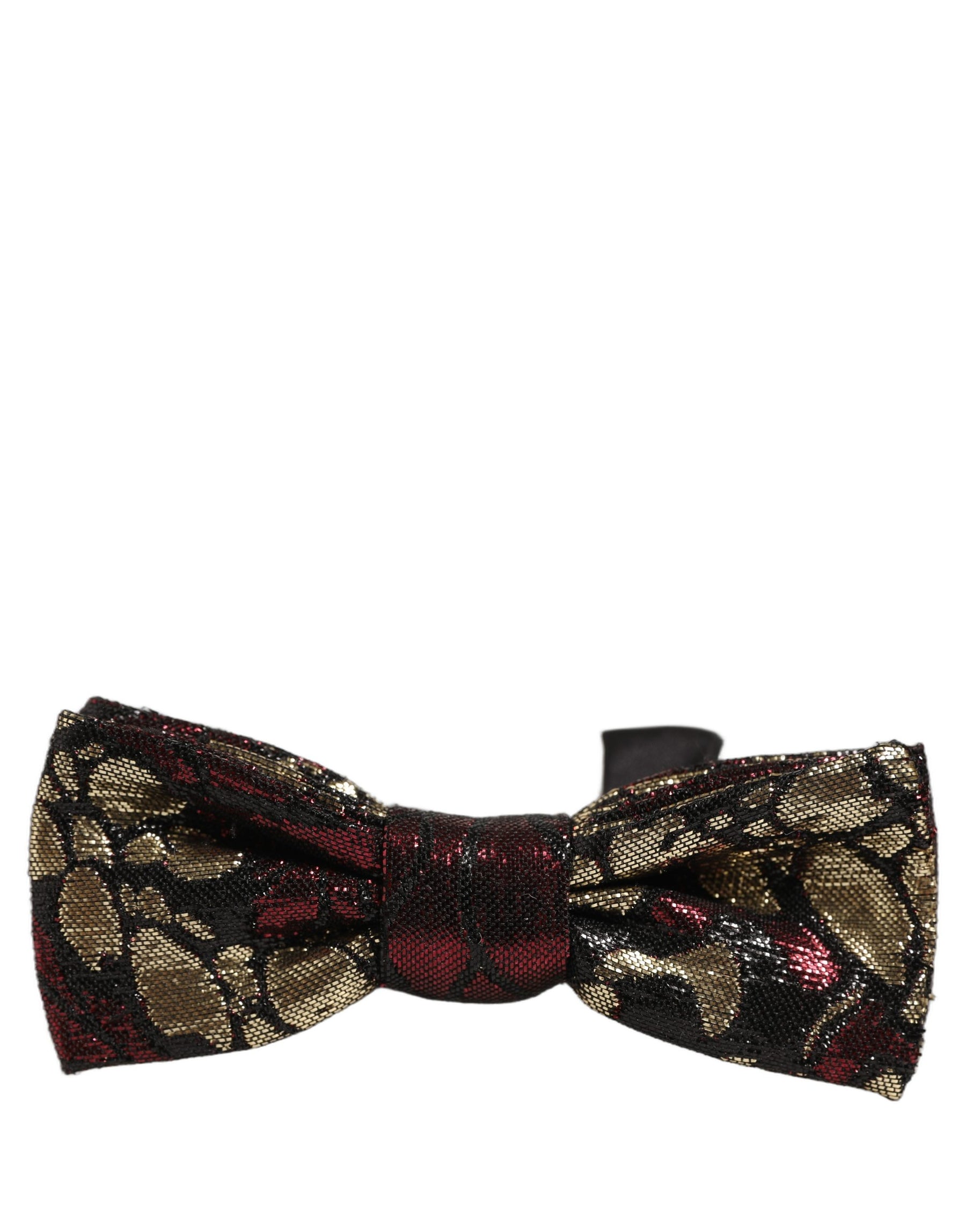 Dolce & Gabbana Multicolor Floral Jacquard Adjustable Neck Papillon Bow Tie | Regal Royce