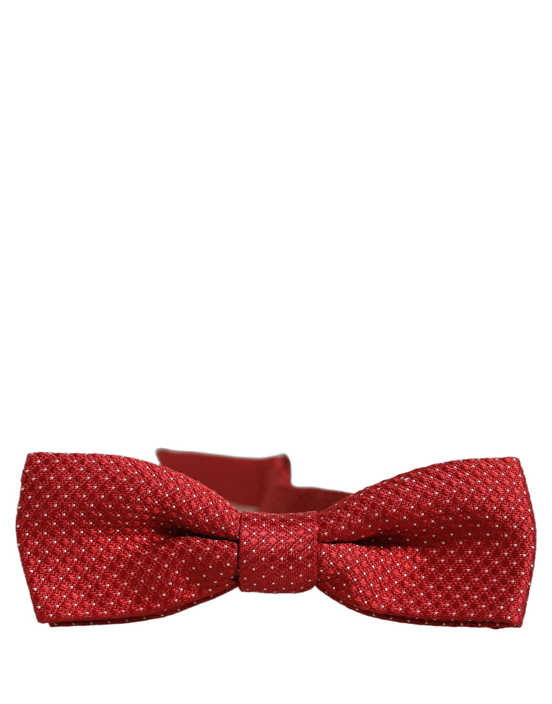 Dolce & Gabbana Men Red Polka Dot Silk Adjustable Neck Papillon Bow Tie | Regal Royce